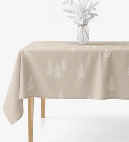 Goldea hranatý obrus z pevnej bavlny - severské stromčeky 140 x 220 cm