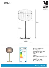 Markslöjd 107820 - Stolná lampa SOBER 1xE27/60W/230V mosadz