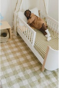 Zelený prateľný/ručne tkaný bavlnený detský koberec 90x120 cm Vichy – Lorena Canals