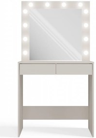 Toaletný stolík Micras 1 (kašmír) (so zrkadlom) (s LED osvetlením). Akcia -19%. Vlastná spoľahlivá doprava až k Vám domov. 1132474