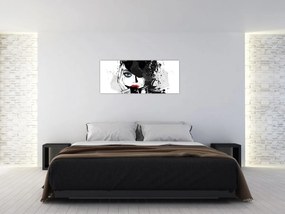 Obraz - Tajomná žena (120x50 cm)