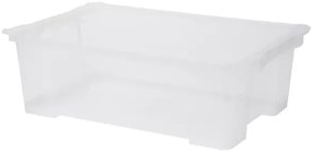Univerzálny úložný box, krabica s vekom, EVO, transparentný - 58x39x32, 30 l