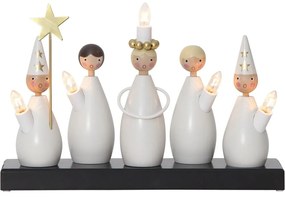 Čiern-obiela svetelná dekorácia do zásuvky Luciakör – Star Trading