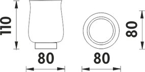 Nimco Pohárik na kefky - 1058LA