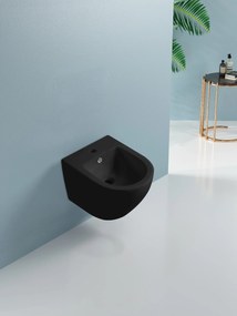 Cerano Fizo, keramický závesný bidet 490x360x370 mm, čierna matná, CER-CER-417404