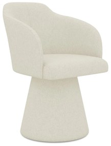 Krémovobiele čalúnené jedálenské kreslo Kanoa – Makamii