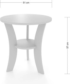 Guľatý stolík Wati dekor wenge