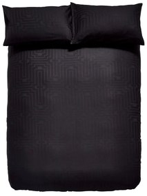 Čierne obliečky na dvojlôžko z bavlneného saténu 200x200 cm - Bianca