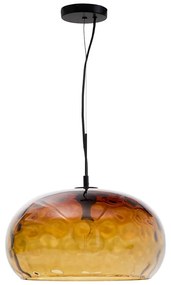 Jantárové sklenené závesné svietidlo so skleneným tienidlom ø 40 cm Balma – Kave Home