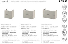 Cersanit Tirso, závesná skrinka pod umývadlo 994x447x572 mm, béžová matná, S1015-013