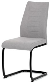 Jedálenská stolička DCL-438 LAN2, svetlosivá látka, čierne kovové nohy