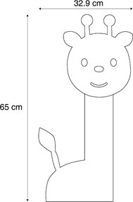 Detské nástenné svietidlo béžové vrátane LED 3-stupňové stmievateľné - Gigi the Giraffe
