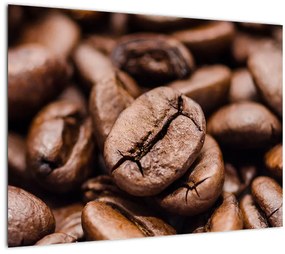 Sklenený obraz kávových zŕn (70x50 cm)