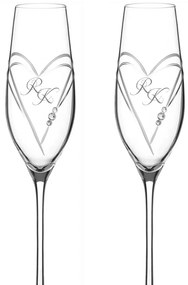 Dekorant Svadobné poháre na šampanské Aphrodite s krystaly Swarovski 2KS VARIANTA 2