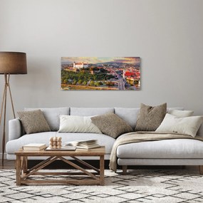 Obraz - Panorama Bratislavy, Slovensko (120x50 cm)