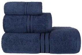 Bavlnený uterák Rondo 30x50 cm tmavo modrý