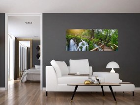 Obraz - Plitvické jazerá (120x50 cm)