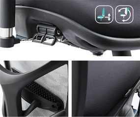Ergonomická kancelárska stolička MOSH Airflow 601 – čierna