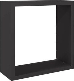 vidaXL Regál na krbové drevo, čierny 100x40x100 cm, oceľ