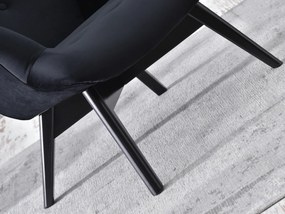 Relaxačné kreslo Florentino (čierny zamat + čierna). Akcia -20%. Vlastná spoľahlivá doprava až k Vám domov. 1135720