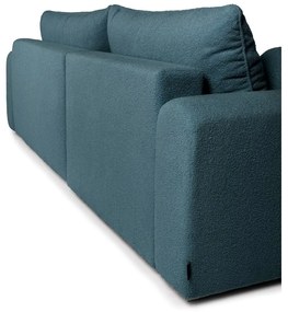 Modrá rozkladacia rohová pohovka z textílie buklé (ľavý roh) Quinoa – Bonami Selection