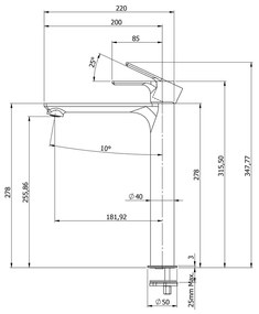 Stojančeková umývadlová batéria v lesklej striebornej farbe Pax – Sapho