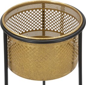 Stojan na kvety Simply 50 cm čierno-zlatý