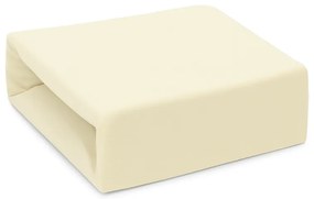 INTERMEDIC SK Jersey napínacia plachta 90x200 cm – Krémová, 100 % bavlna, pružná s gumou