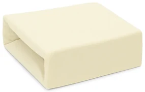 INTERMEDIC SK Jersey napínacia plachta 90x200 cm – Krémová, 100 % bavlna, pružná s gumou