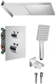 Sapho Sapho, KIMURA podomietkový sprchový set s termostatickou batériou, box, 3 výstupy, chróm, KU683-21