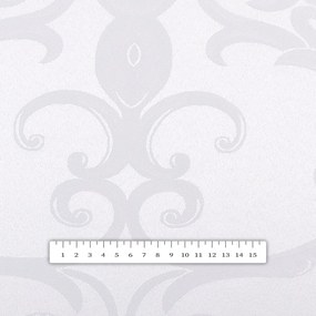 Biante Dekoračný behúň na stôl Monako PM-125 Veľký zámocký vzor biely 45x160 cm