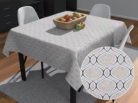 Biante Dekoračný štvorcový obrus Leona LN-124 Geometrický vzor na režnom 110x110 cm