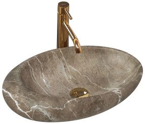 Keramické umývadlo na dosku Rea Roxy B Stone NATURE 48,7x30,7 cm – sivé