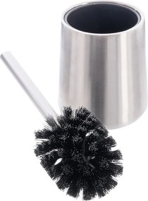 WC kefa z nehrdzavejúcej ocele v matne striebornej farbe – Orion