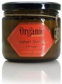 Organická sviečka Nagpuri Narangi - Orange 200 g v jantárovom skle