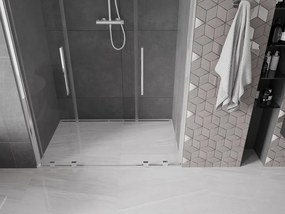 Mexen Velar L Duo, posuvné sprchové dvere do otvoru 140 cm, 8mm číre sklo, chrómová, 871-140-003-02-01