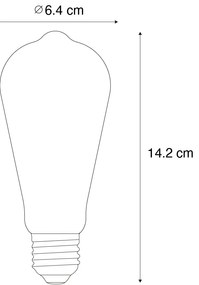 Sada 5 ks Inteligentné stmievateľné LED žiarovky E27 ST64 matné 7W 806 lm 2700-6500K