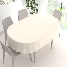 Biante Teflónový oválny obrus TF-037 Smotanový bez vzoru 60x100 cm