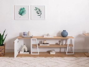 Regál Nidupe 8 (dub zafírový + biela) . Vlastná spoľahlivá doprava až k Vám domov. 1095484