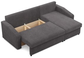 Rohová rozkladacia sedacia súprava NEO - skosený bok - model 3 Sivá