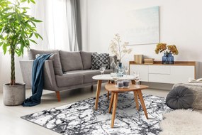 Moderný koberec COZY 8871 Marble, Mramor - Štrukturálny,  dve vrstvy  rúna sivá