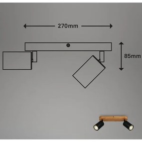 Briloner 2922-025 - Bodové svietidlo SPOT 2xGU10/9W/230V