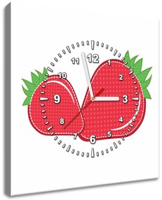 Gario Obraz s hodinami Jahody Rozmery: 40 x 40 cm