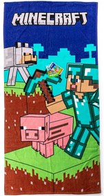 Carbotex Detská osuška Minecraft Objav svoj svet,70 x 140 cm
