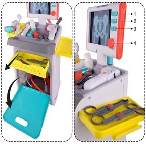 MalPlay SÚPRAVA MALÉHO LEKÁRA LEKÁRSKY MOBILNÝ RTG PRE DETI