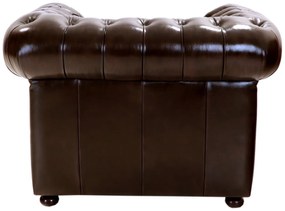furniture-nabytek.cz - Pohovka jednomiestna Chesterfield Manchester z pravej hovädzej kože