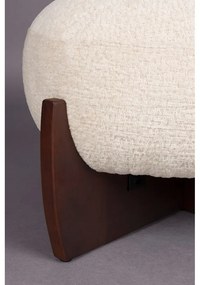 Béžová podnožka z textílie buklé Emilius – Dutchbone