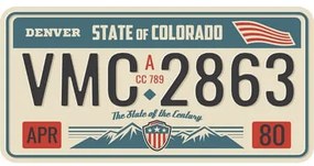 Ceduľa USA značky - Colorado