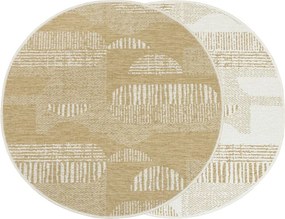 Obojstranný koberec BRUSSELS 206131/10820 béžový / krémový kruh