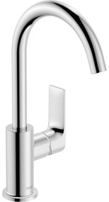 HANSGROHE Rebris E páková umývadlová batéria s otočným výtokom, s odtokovou súpravou s tiahlom, výška výtoku 222 mm, chróm, 72576000